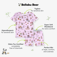 Tea Party Bamboo Kids Pajama Short Set