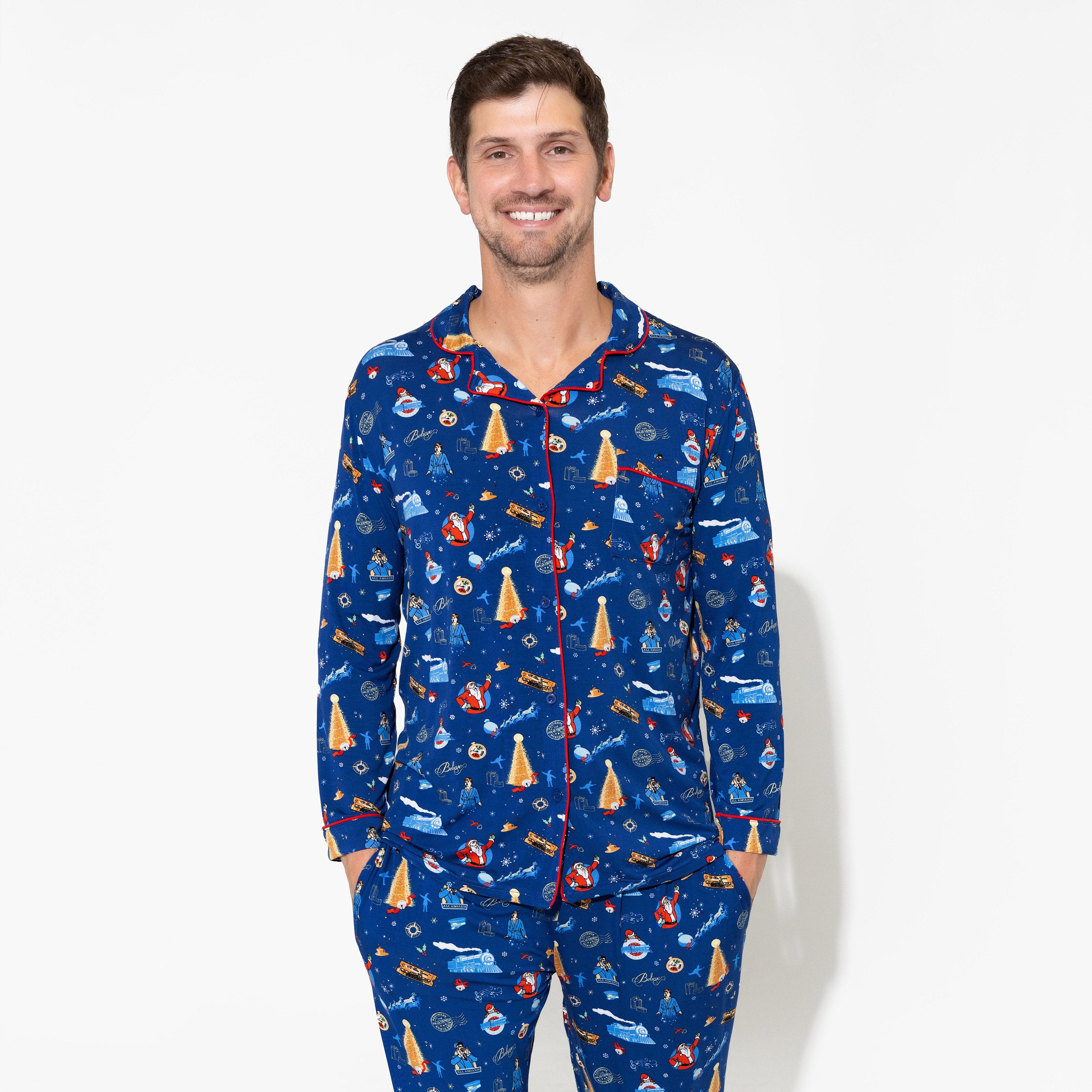 Cozy Up with the Polar Express Bamboo Men's Pajama Set – All