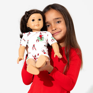 Matching Teddy or Doll 18" The Elf On The Shelf Short Set