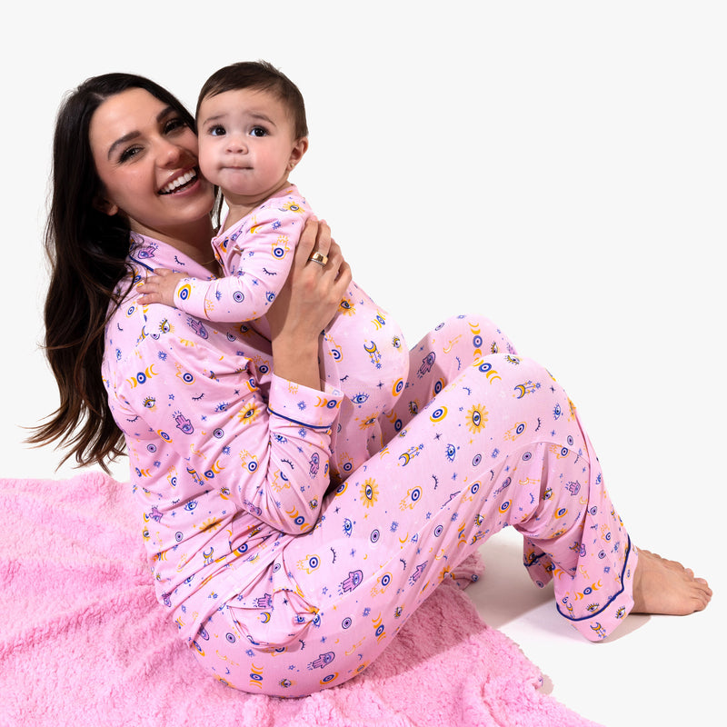 The Eye Pink Bamboo Convertible Footie