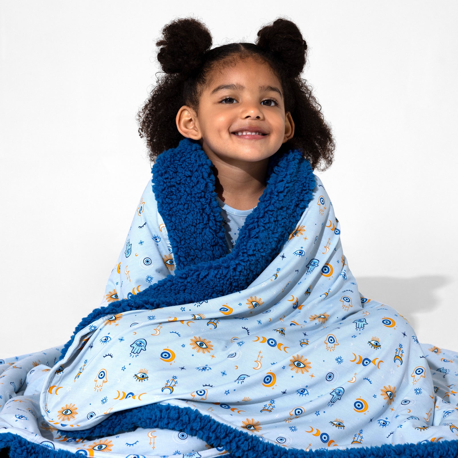 The Eye Blue Sherpa Bamboo Blanket