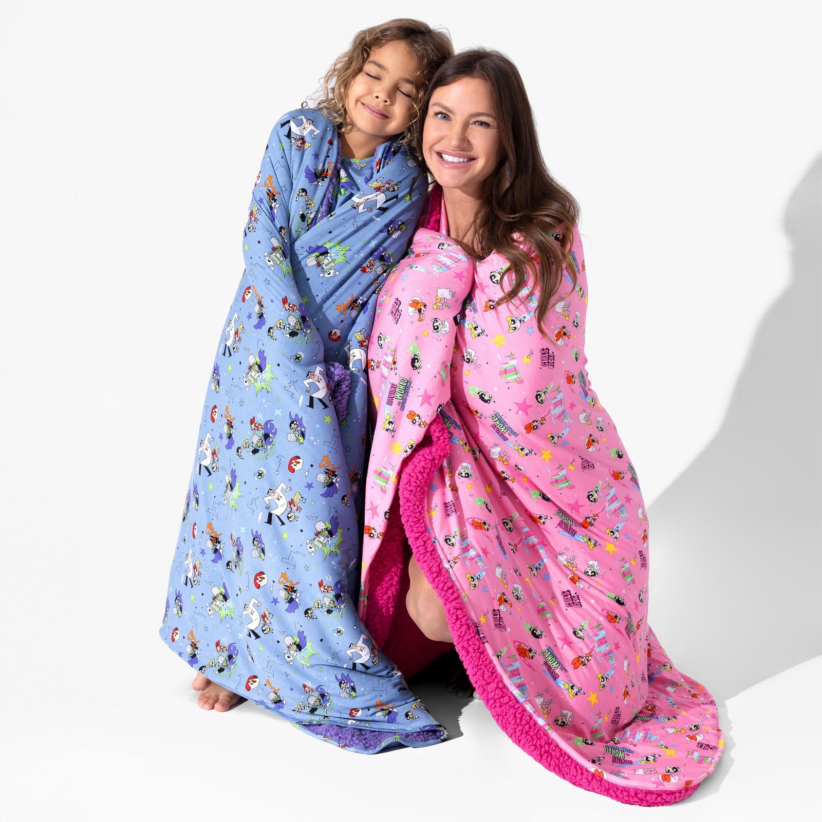 Powerpuff Girls Saving Bedtime Bamboo Sherpa Blanket
