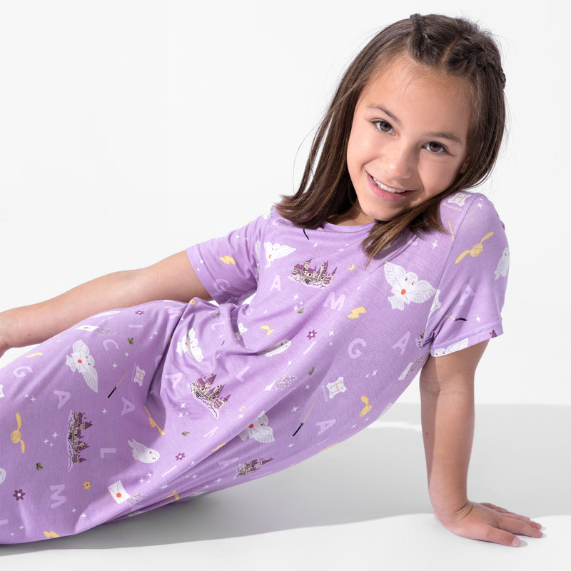 Hedwig's Magical Mail Bamboo Girls' Short Sleeve Dress