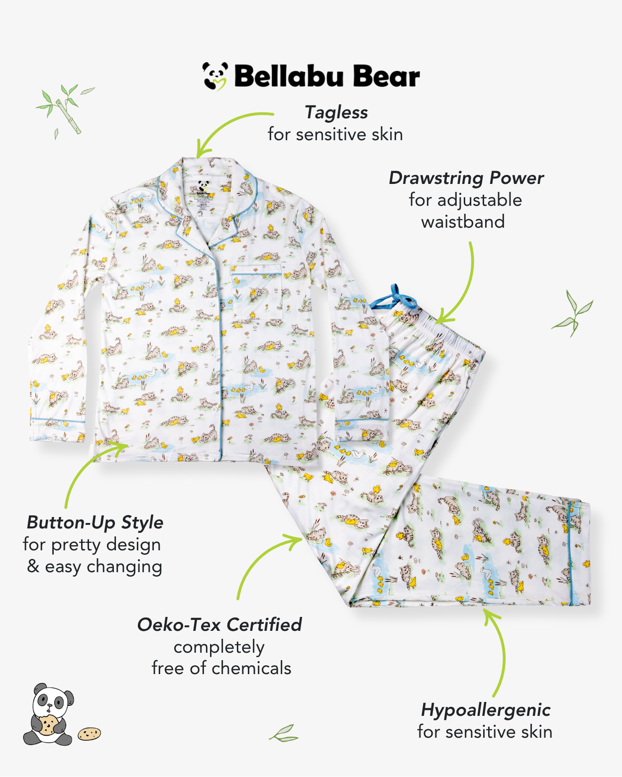 Tiny Tails Tales Bamboo Women's Pajama Set