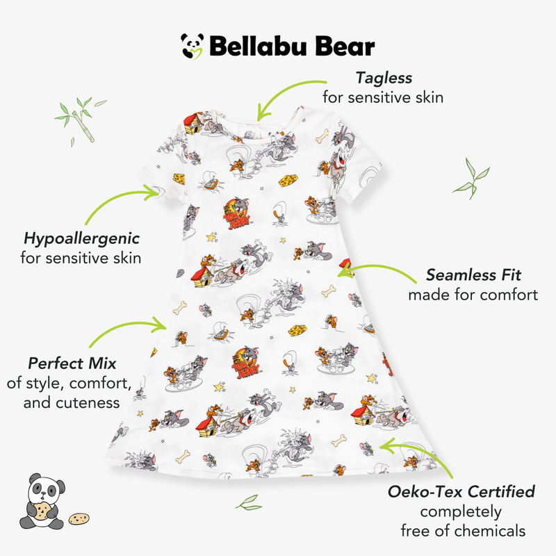 Tom & Jerry: Classic Bamboo Girls' Short Sleeve Dress