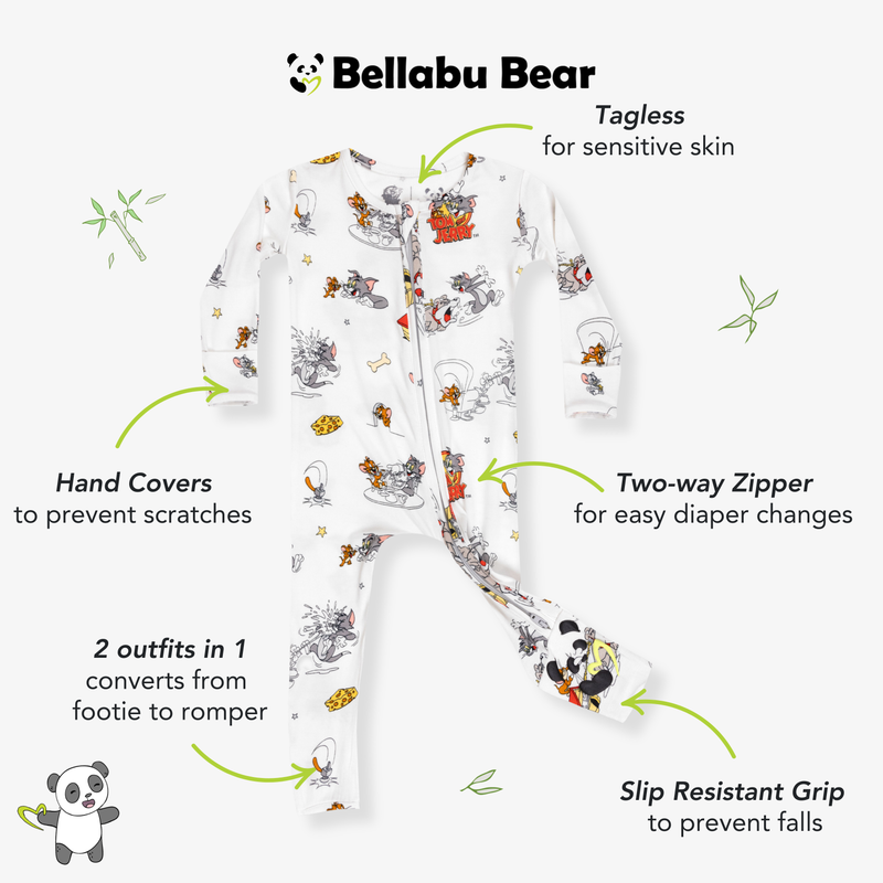 Tom & Jerry: Classic Bamboo Convertible Footie