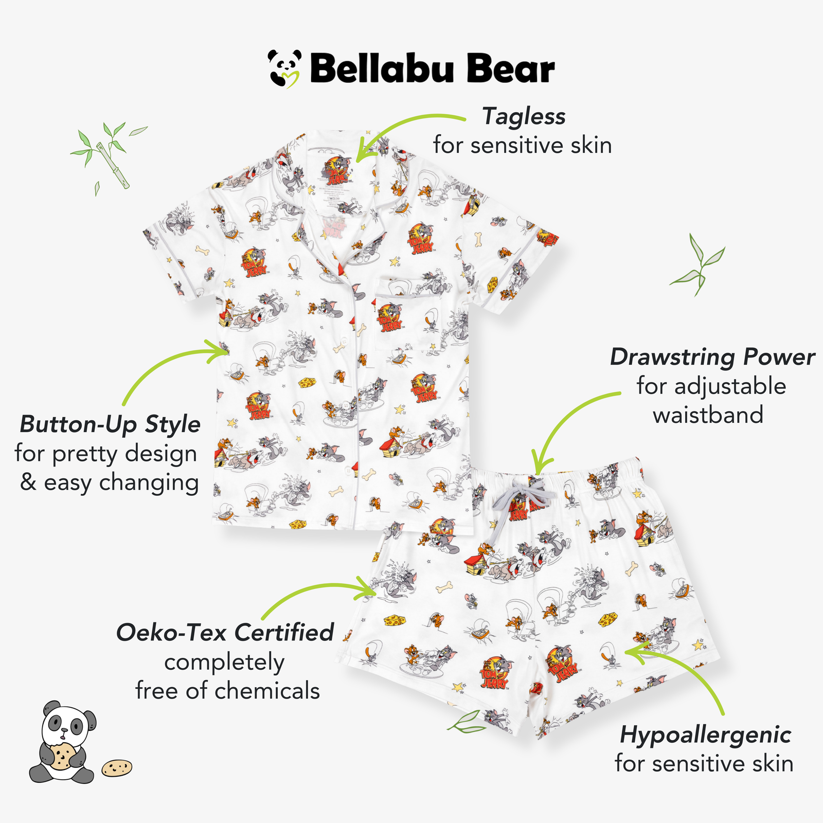 Tom & Jerry: Classic Bamboo Women's Pajama Shorts Set