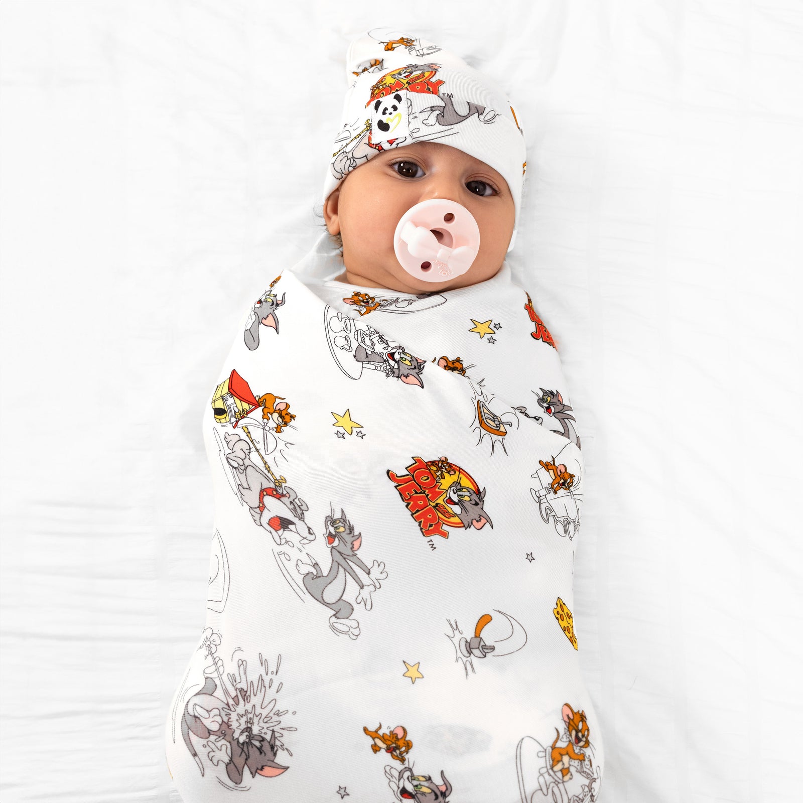 Tom & Jerry: Classic Bamboo Swaddle & Beanie Set