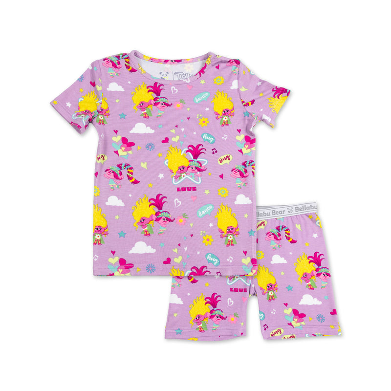 Trolls Harmony Valentine's Kids Bamboo Pajama Short Set