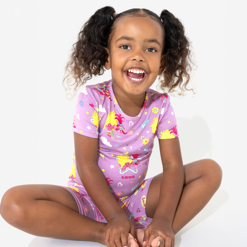 Trolls Harmony Valentine's Kids Bamboo Pajama Short Set