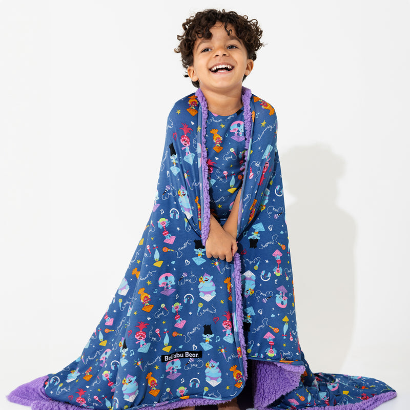 Trolls Music Valentine's Bamboo Sherpa Blanket