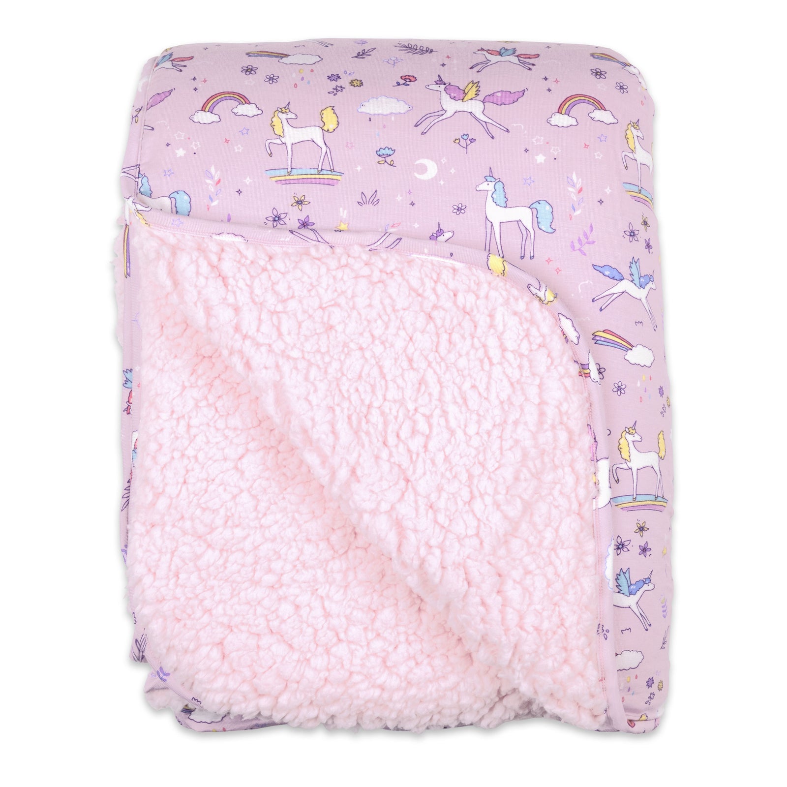 Enchanted Unicorn Bamboo Sherpa Blanket