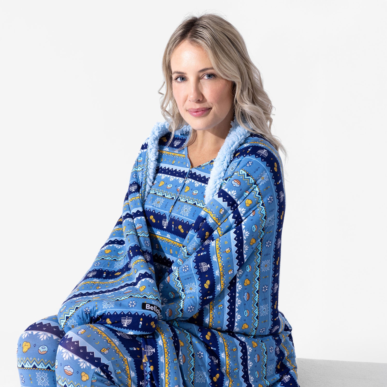 Hanukkah Fair Isle Bamboo Sherpa Blanket