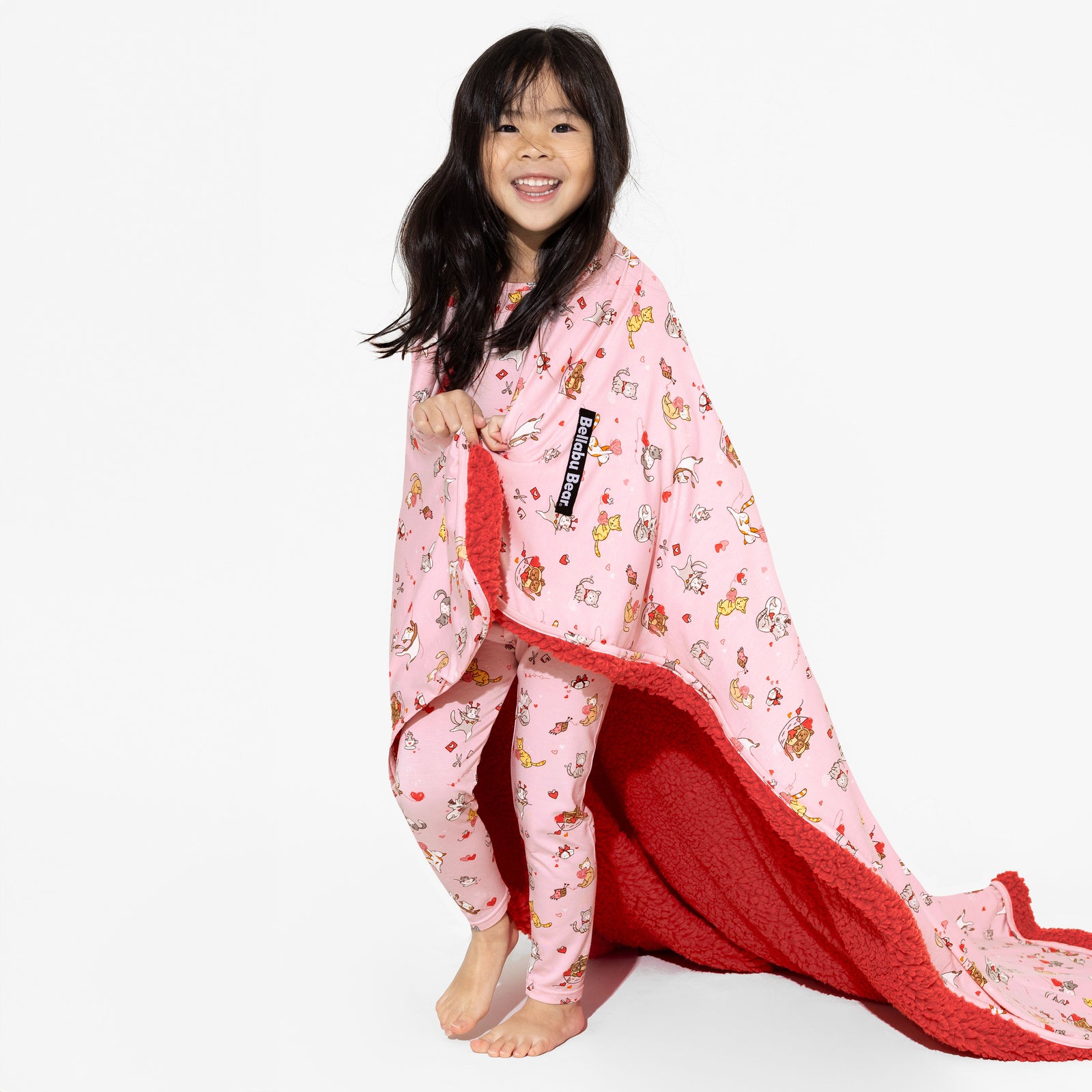 Love Kittens Bamboo Sherpa Blanket