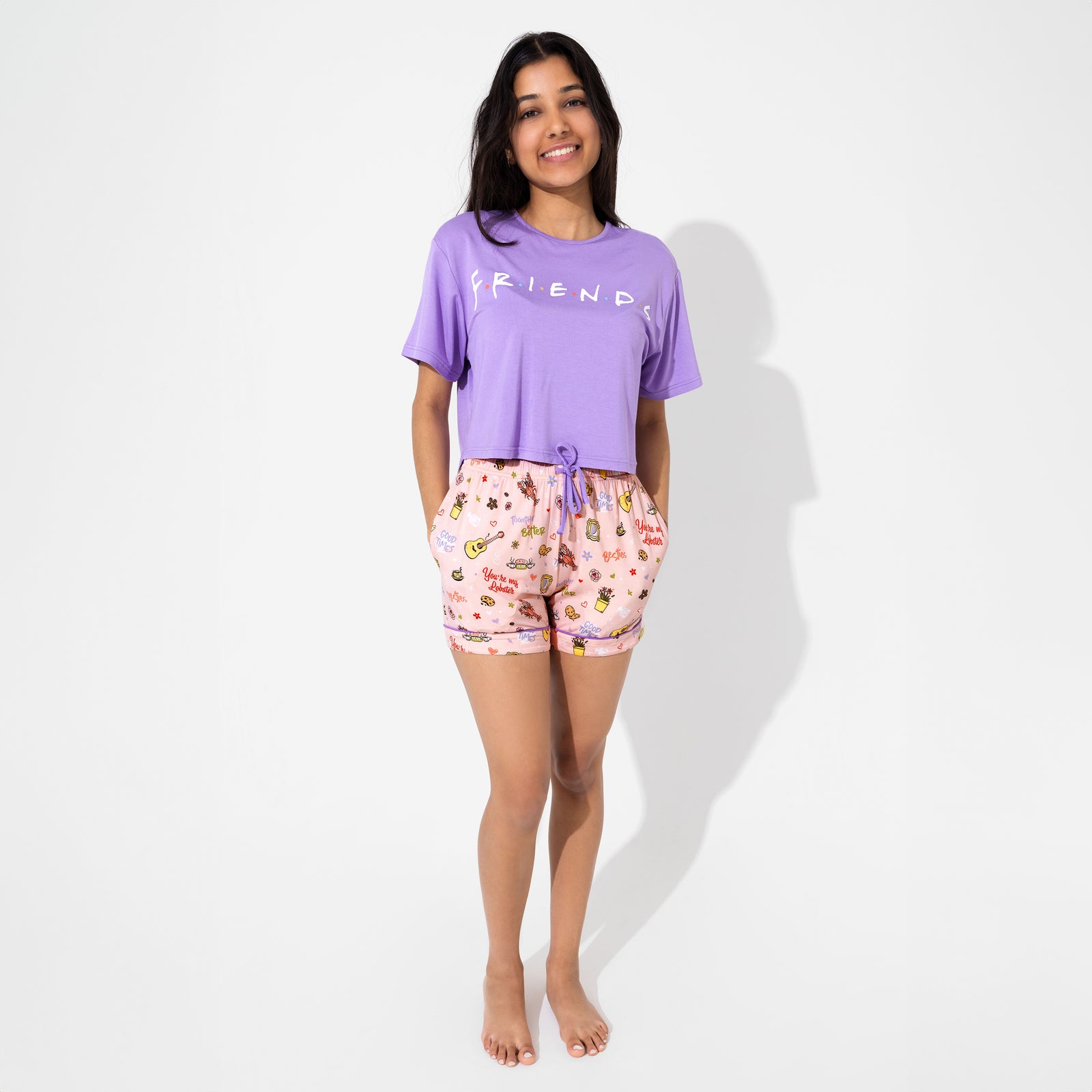 FRIENDS™: You're My Lobster Bamboo Women's Pajama Shorts Set