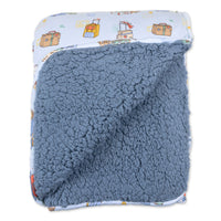 Vintage Suitcases Bamboo Sherpa Blanket