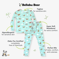 Vintage Airplanes Bamboo Kids Pajamas