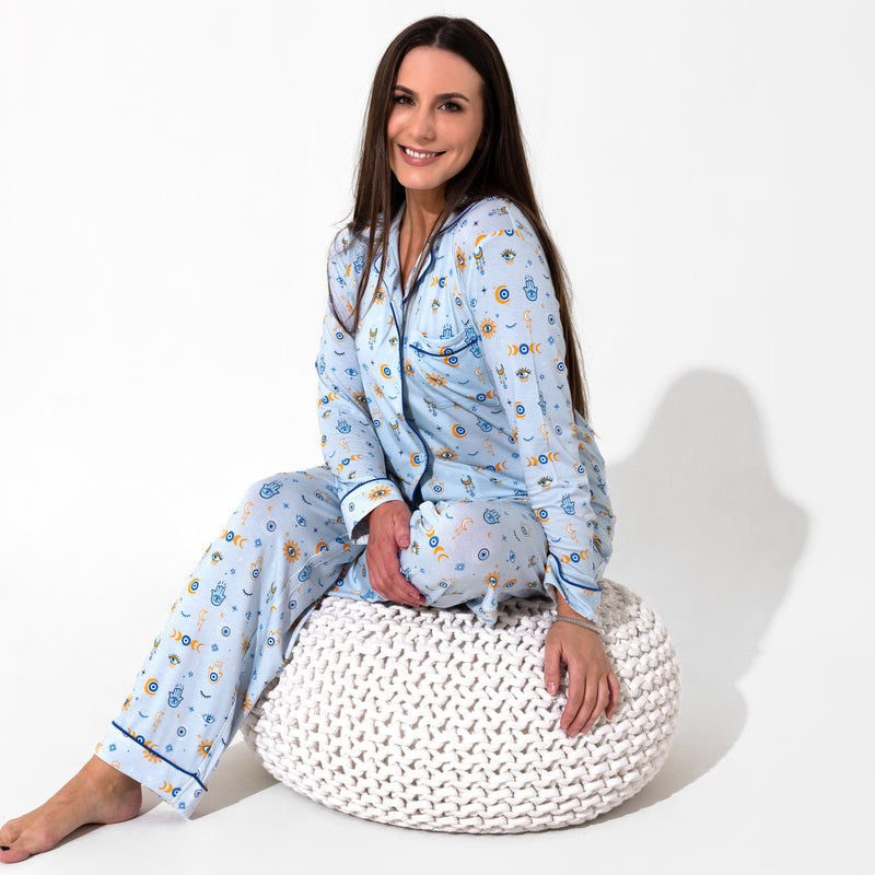 The Eye Blue Bamboo Women's Pajama Set