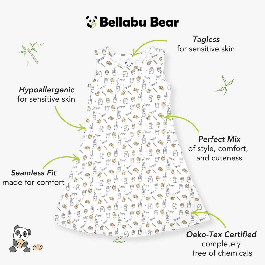 Milk & Cookies Bamboo Girls' Sleeveless Dress