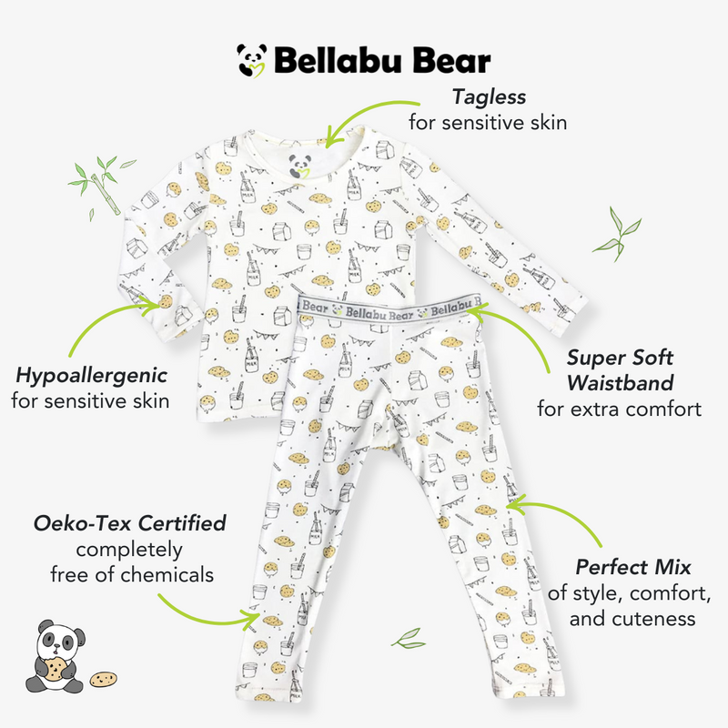 Milk & Cookies Bamboo Kids Pajamas