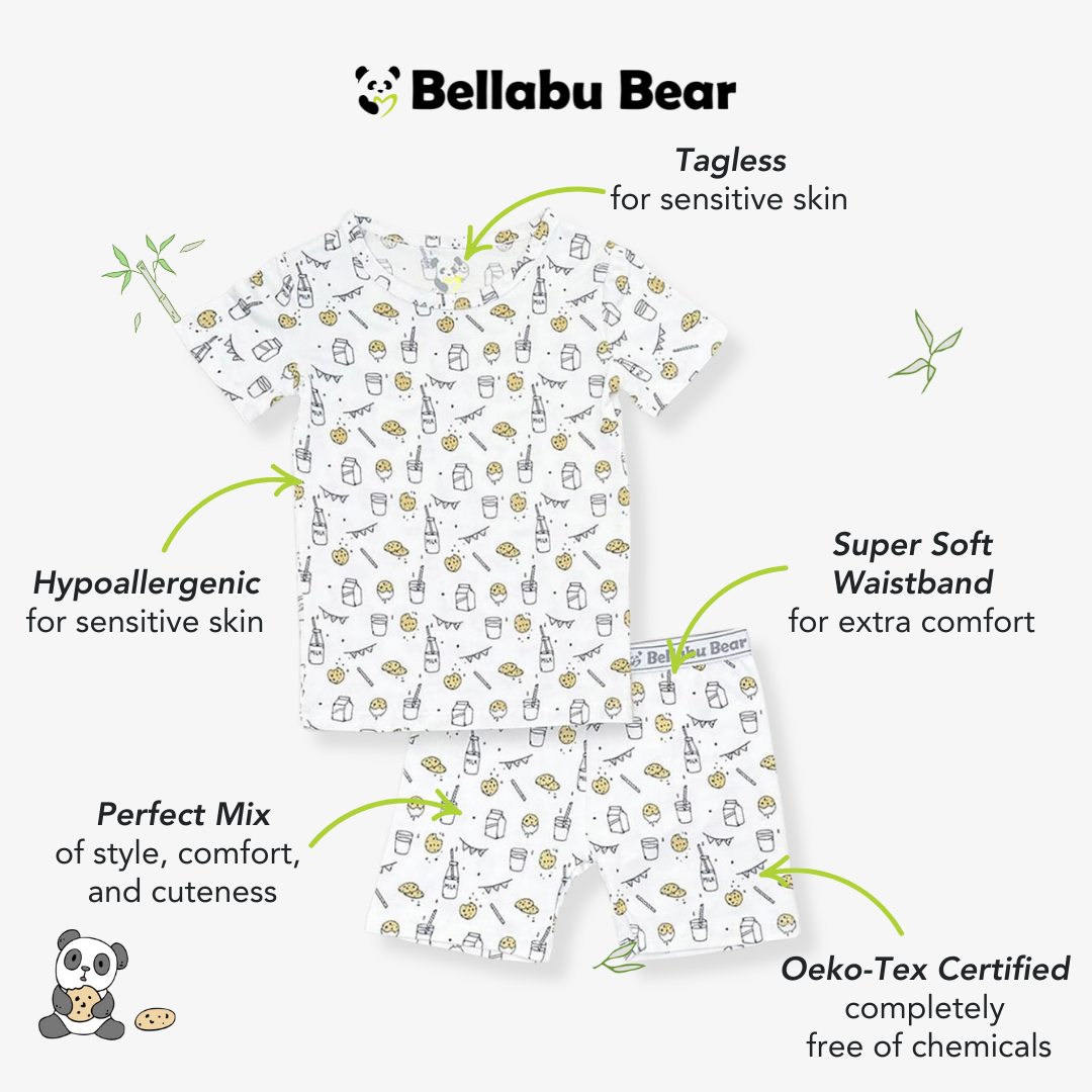 Milk & Cookies Original Bamboo Kids Pajama Short Set