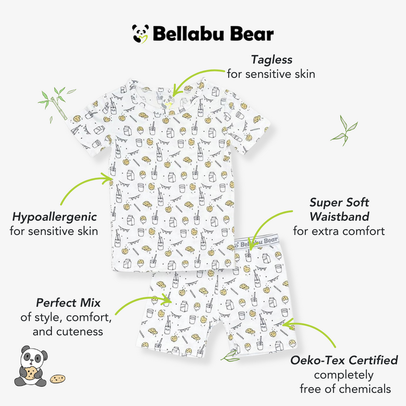 Milk & Cookies Original Bamboo Kids Pajama Short Set