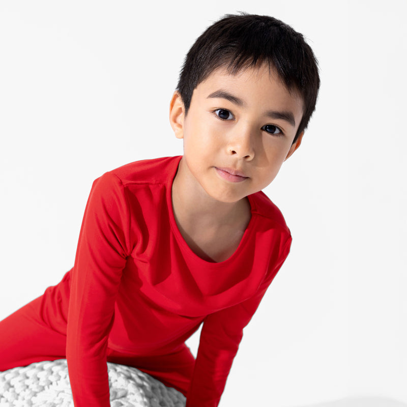 Winterberry Red Kids Bamboo Pajamas