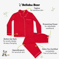 Winterberry Red Bamboo Women's Trim PJ Set