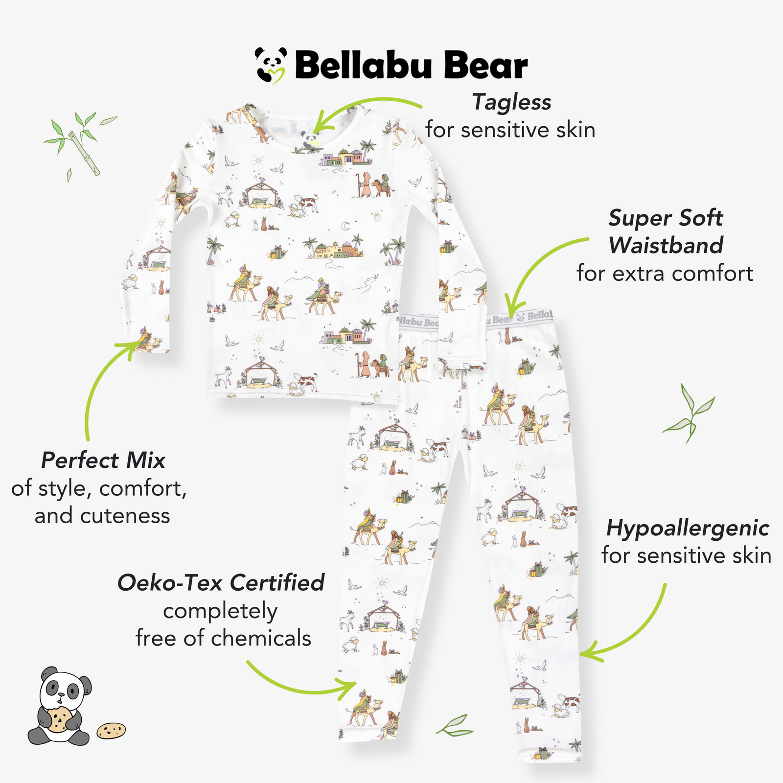 Holy Night Bamboo Kids Pajamas