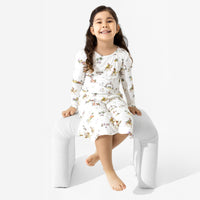 Holy Night Bamboo Girls' Long Sleeve Dress