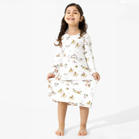 Holy Night Bamboo Girls' Long Sleeve Dress