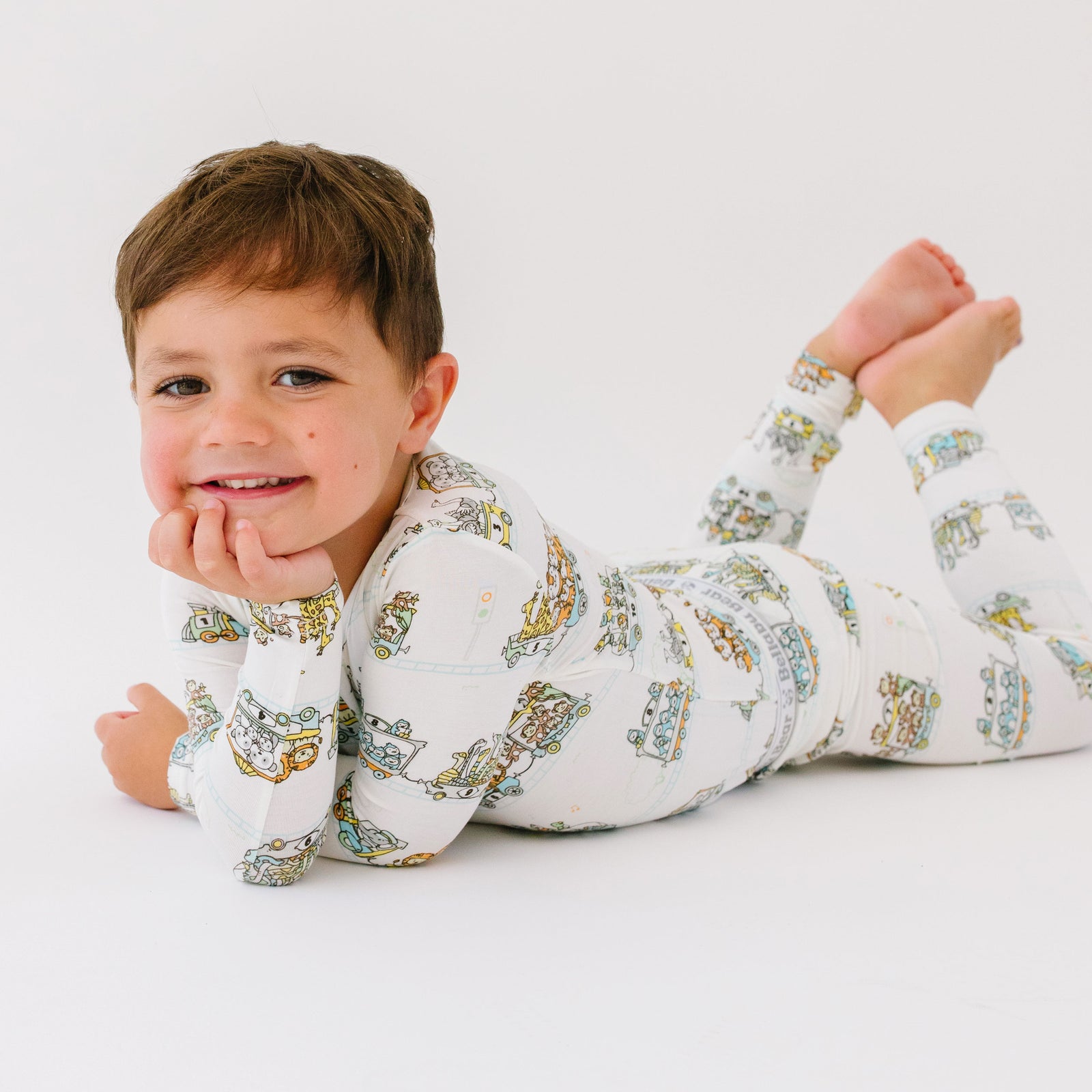 Zoo Train Bamboo Kids Pajamas