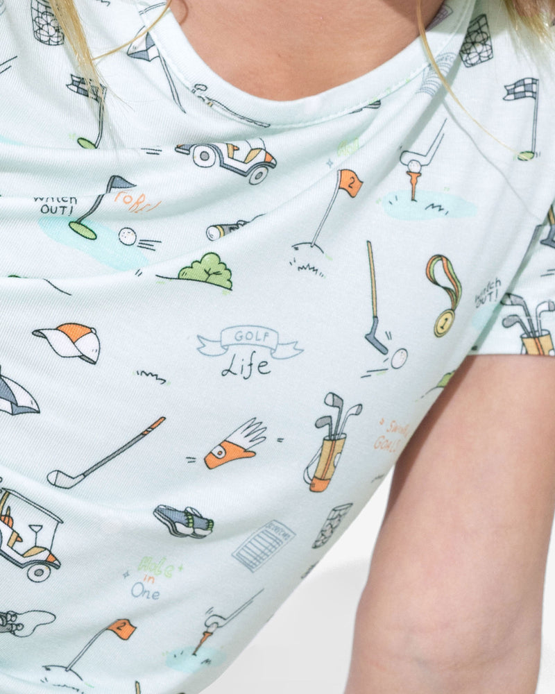 Golf Bamboo Kids Pajama Short Set