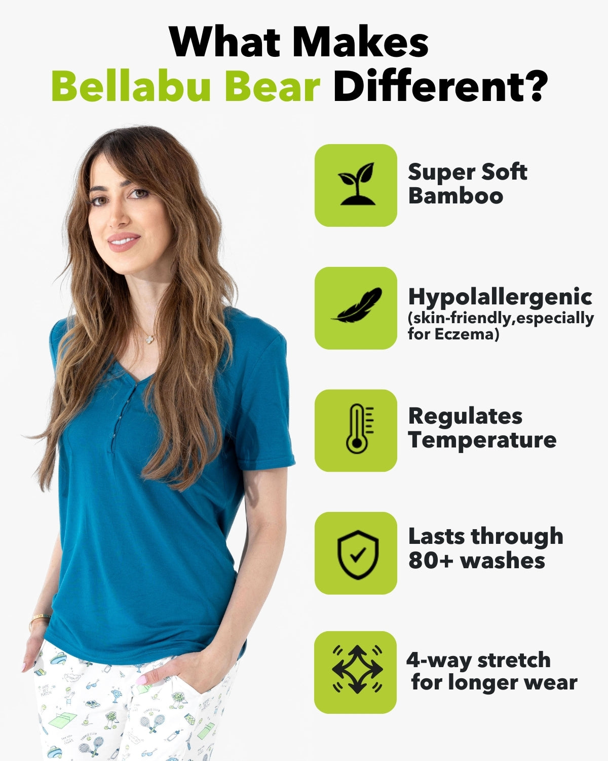 Tennis Bamboo Women's Pajama Set