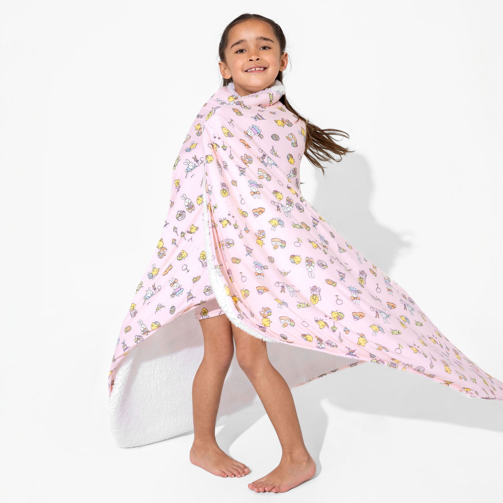 Easter Bunny Pink Bamboo Blanket