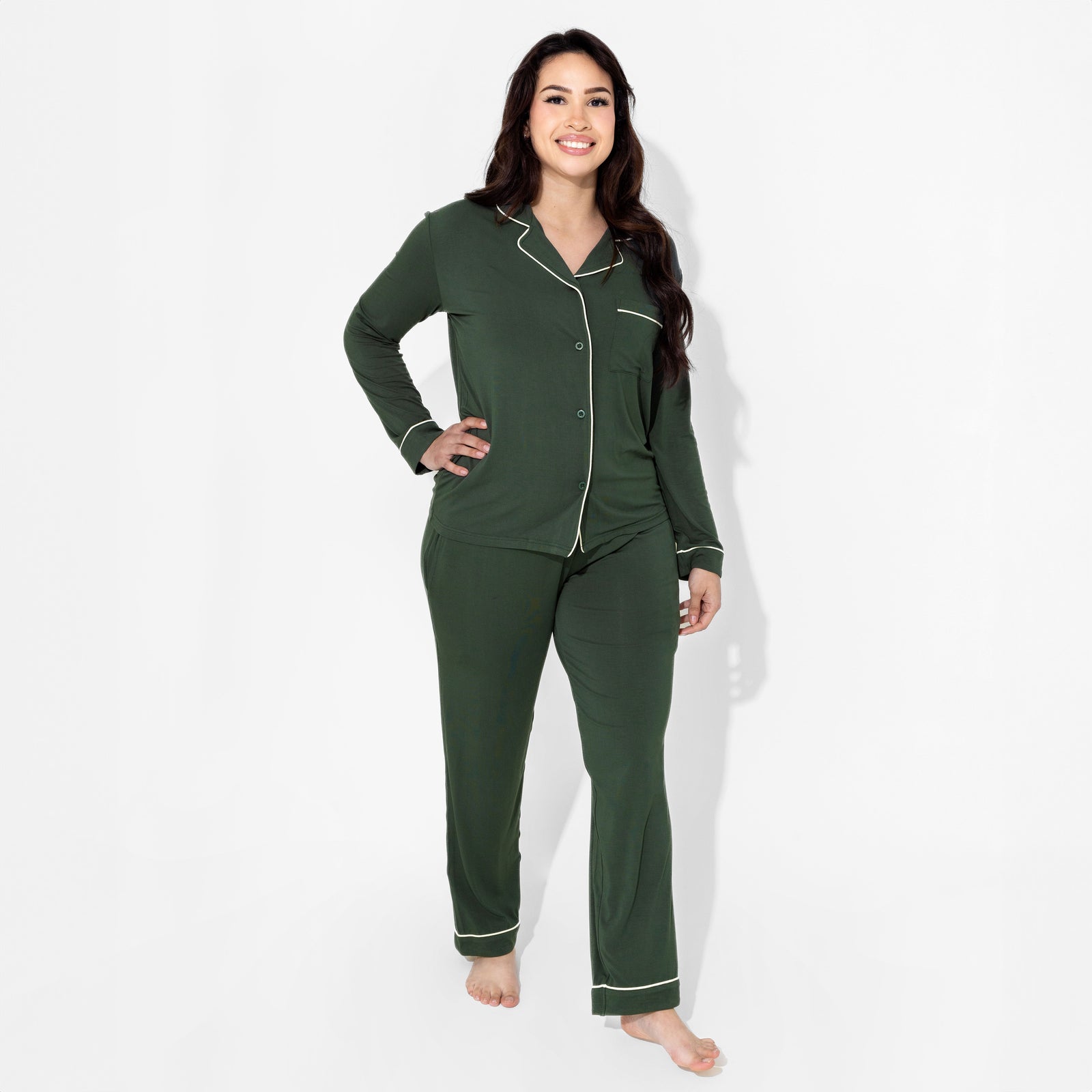 Pine Green Bamboo Women's Pajama Set