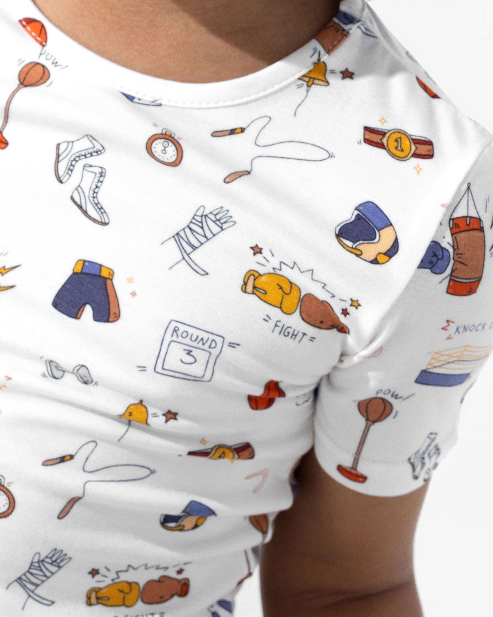 Boxing Bamboo Kids Pajama Short Set