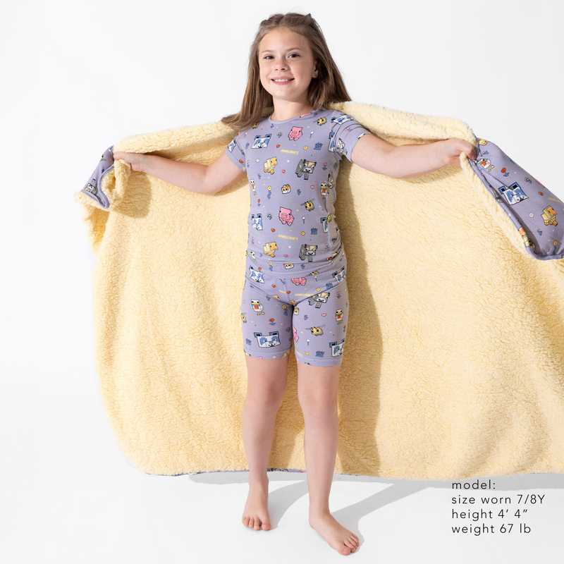 Minecraft Pixel Pals Bamboo Kids Pajama Short Set