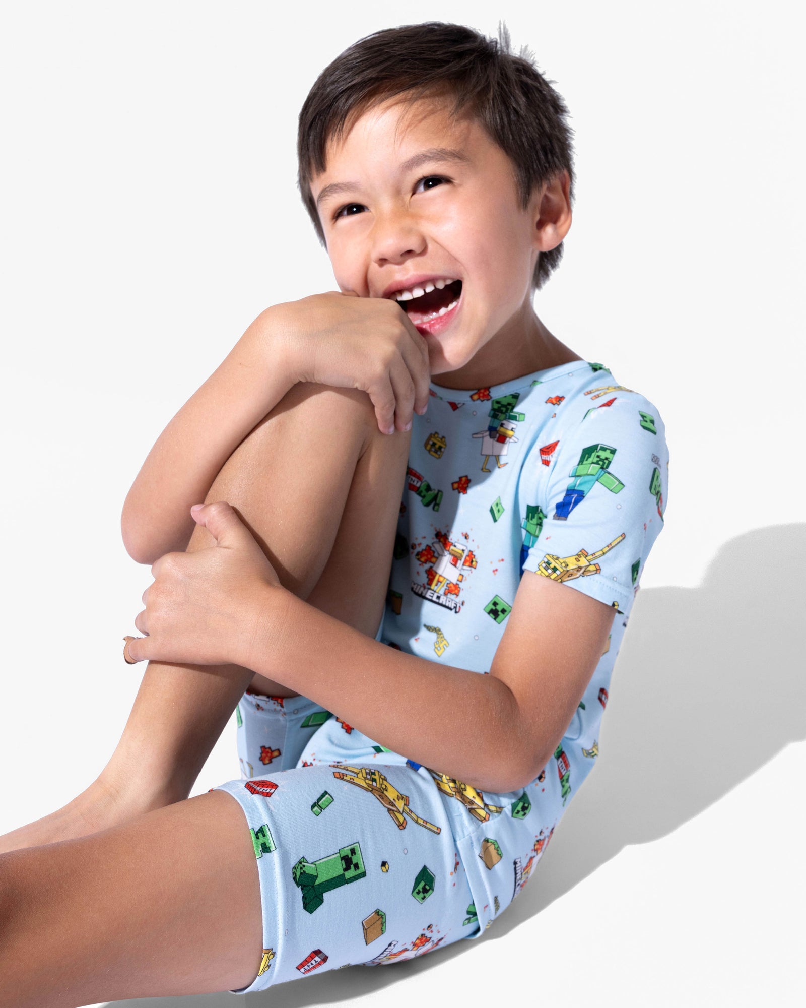 Minecraft: Chicken Jockey Bamboo Kids Pajama Short Set