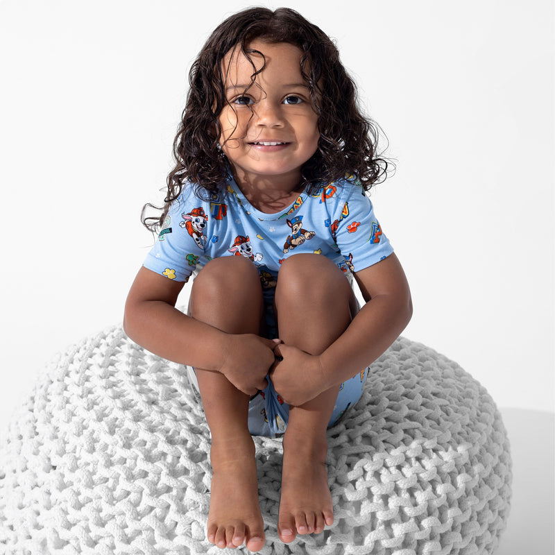 PAW Patrol: Varsity Blue Bamboo Kids Pajama Short Set