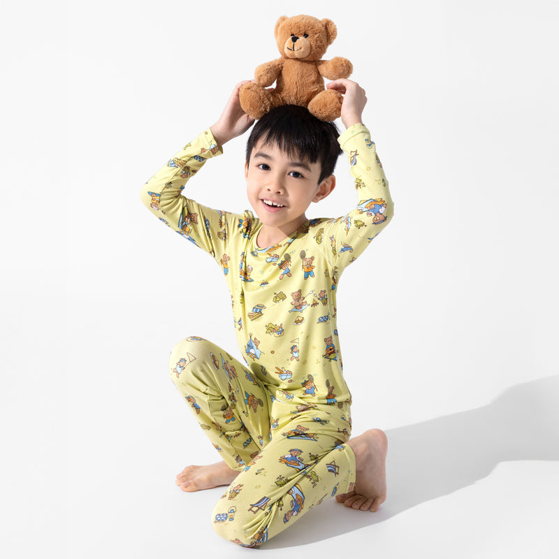 Teddy Bear Picnic Bamboo Kids Pajamas