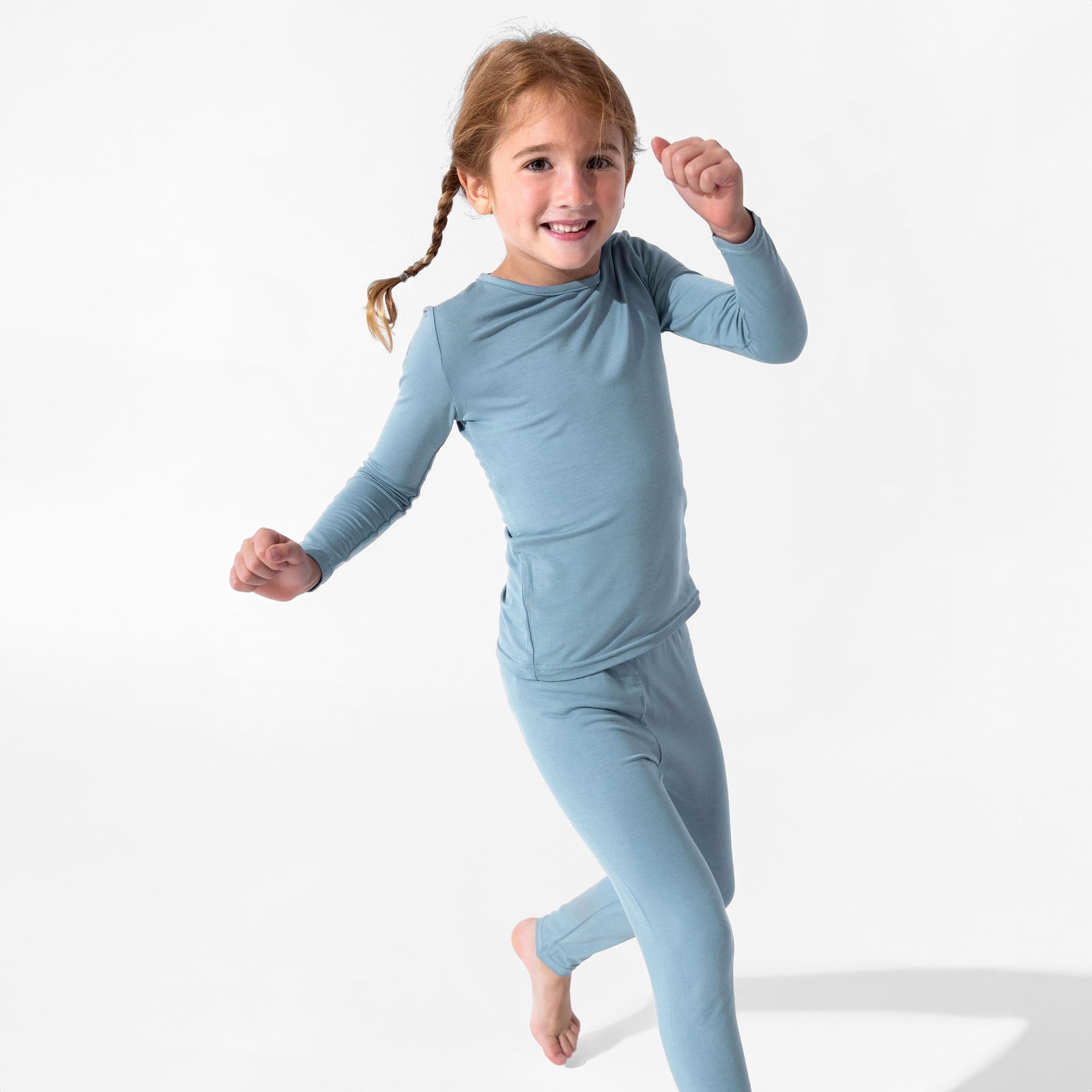 Oasis Teal Bamboo Kids Pajamas