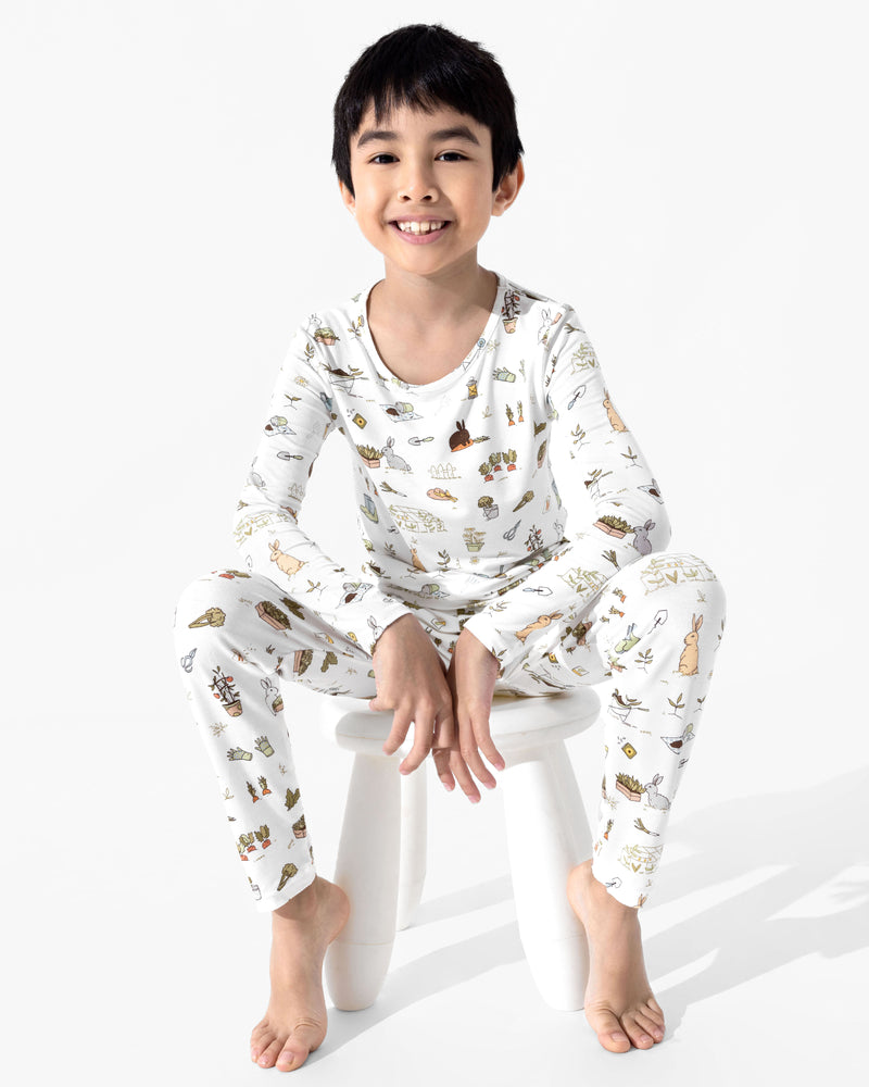 Bunny Garden Bamboo Kids Pajamas