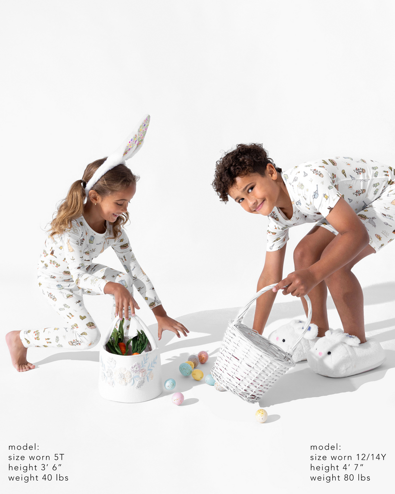 Bunny Garden Bamboo Kids Pajama Short Set