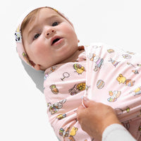 Easter Bunny Pink Bamboo Swaddle & Beanie Set