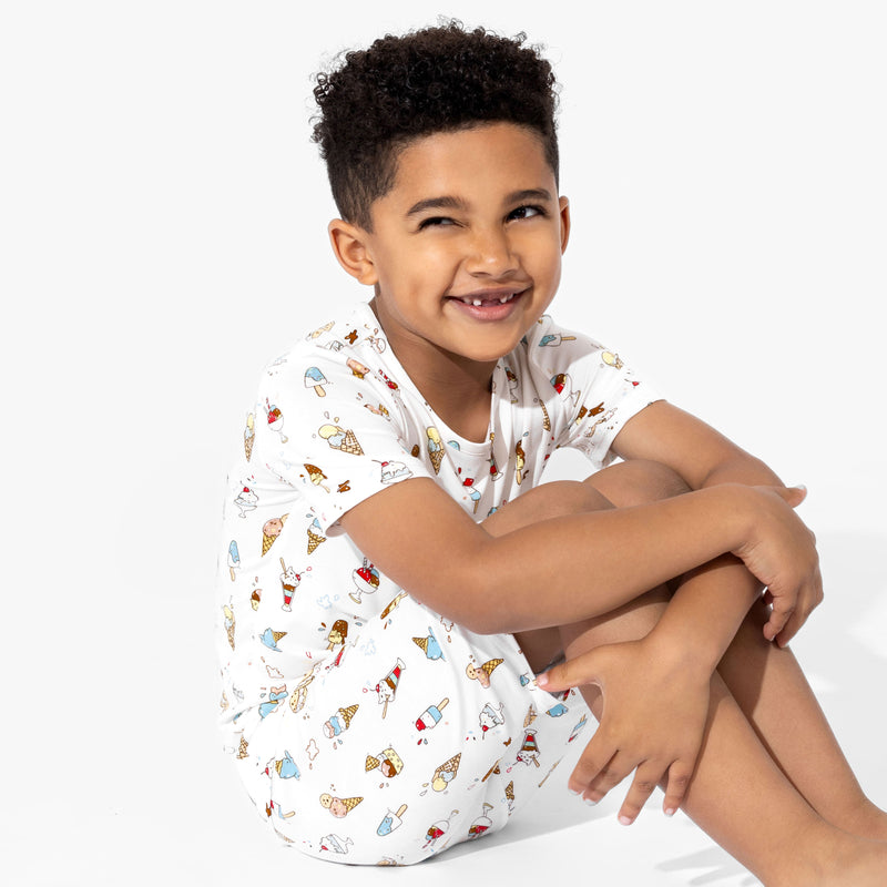 Ice Cream Bamboo Kids Pajama Short Set