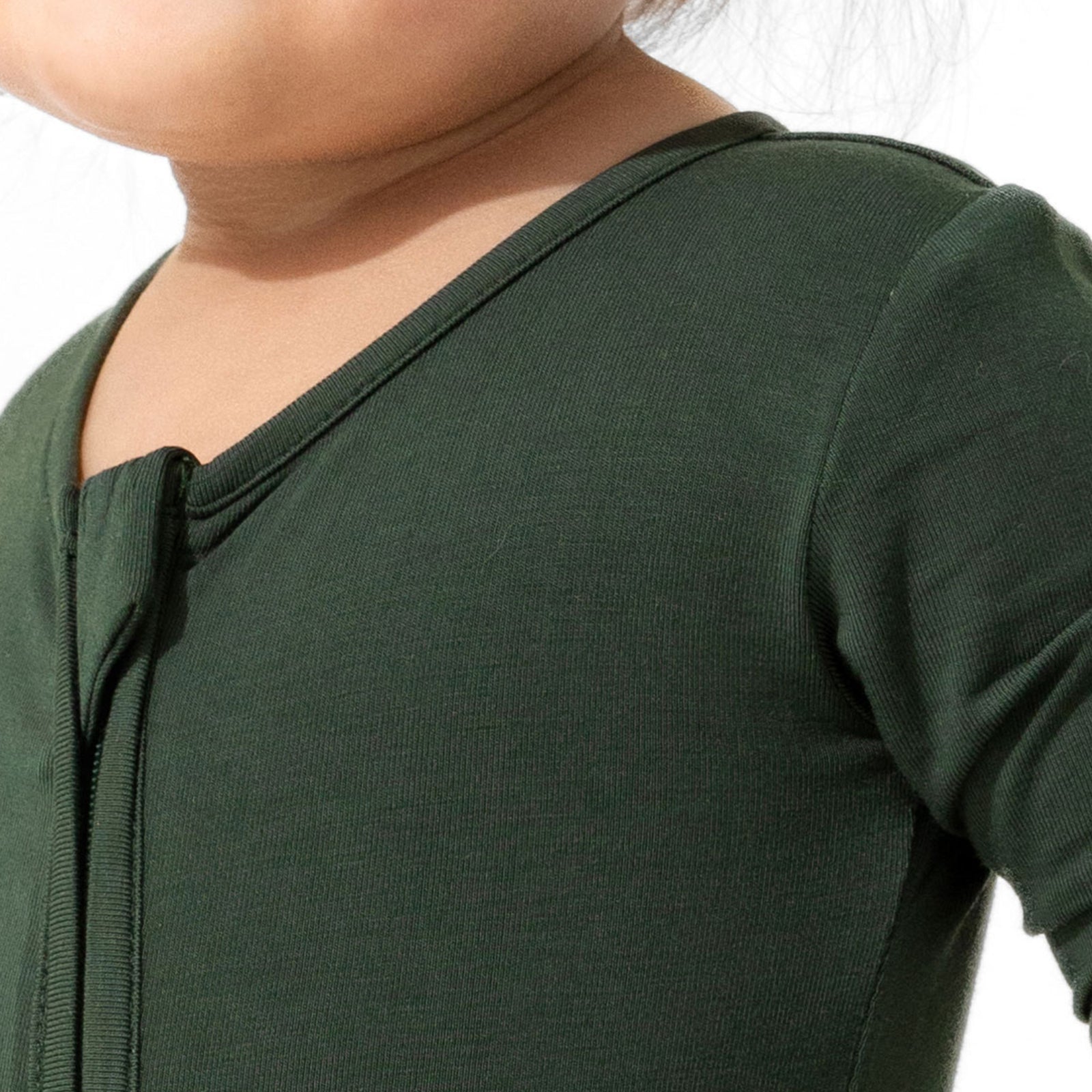 Pine Green Bamboo Convertible Footie