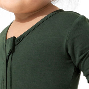 Pine Green Bamboo Convertible Footie