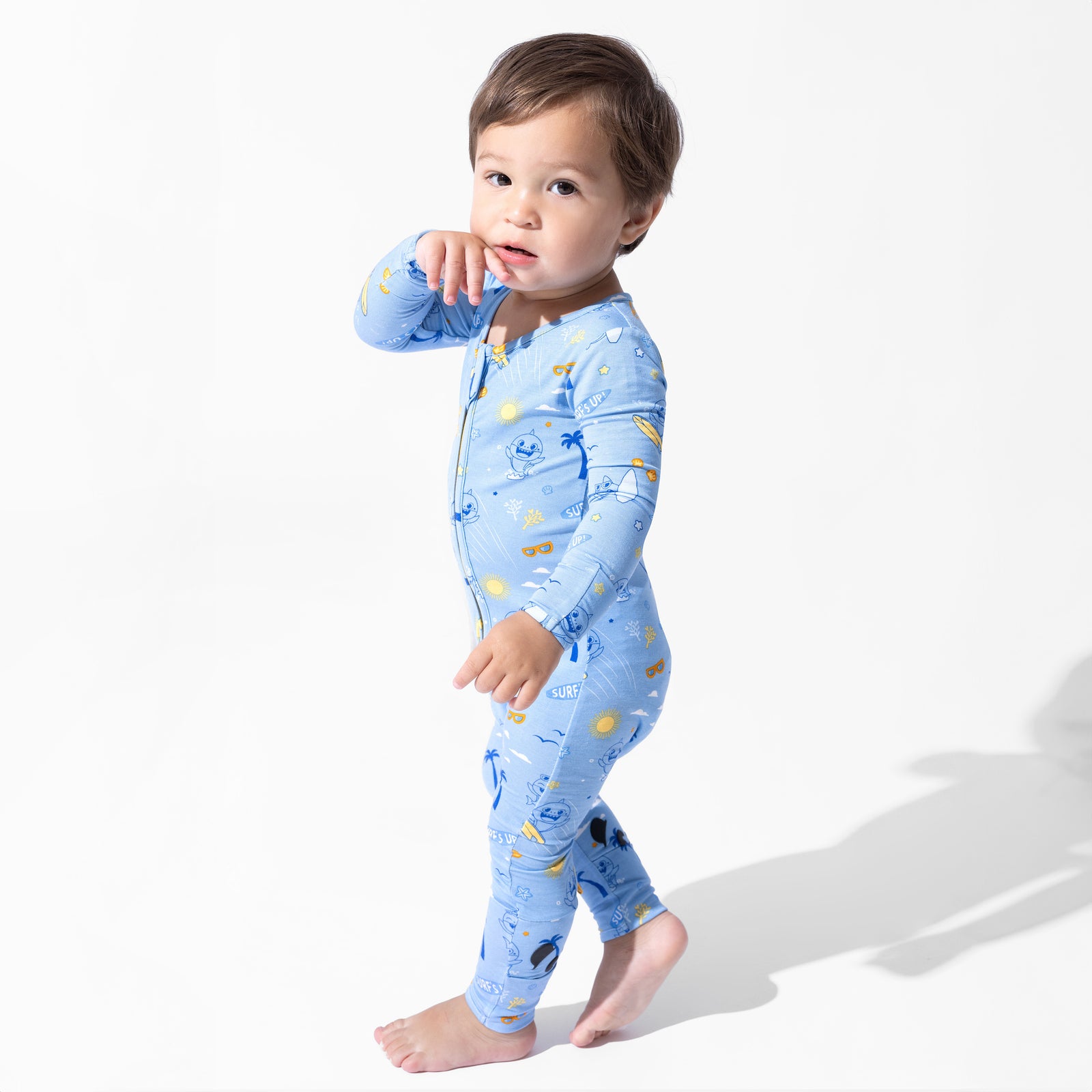 Baby Shark Surf Bamboo Convertible Footie
