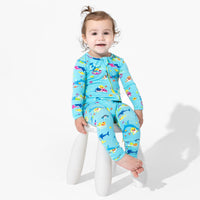 Baby Shark Bamboo Convertible Footie